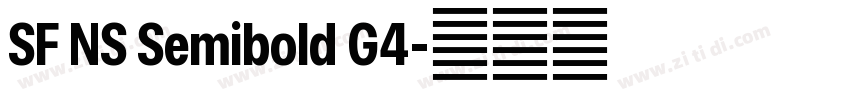 SF NS Semibold G4字体转换